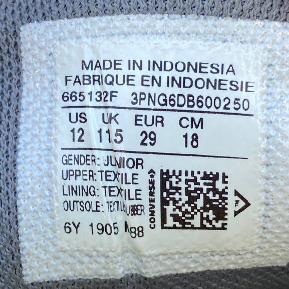 Converse Chuck Taylor All Star Street Mid All Star Grey/ YellowYouth Size 12 - Picture 8 of 8